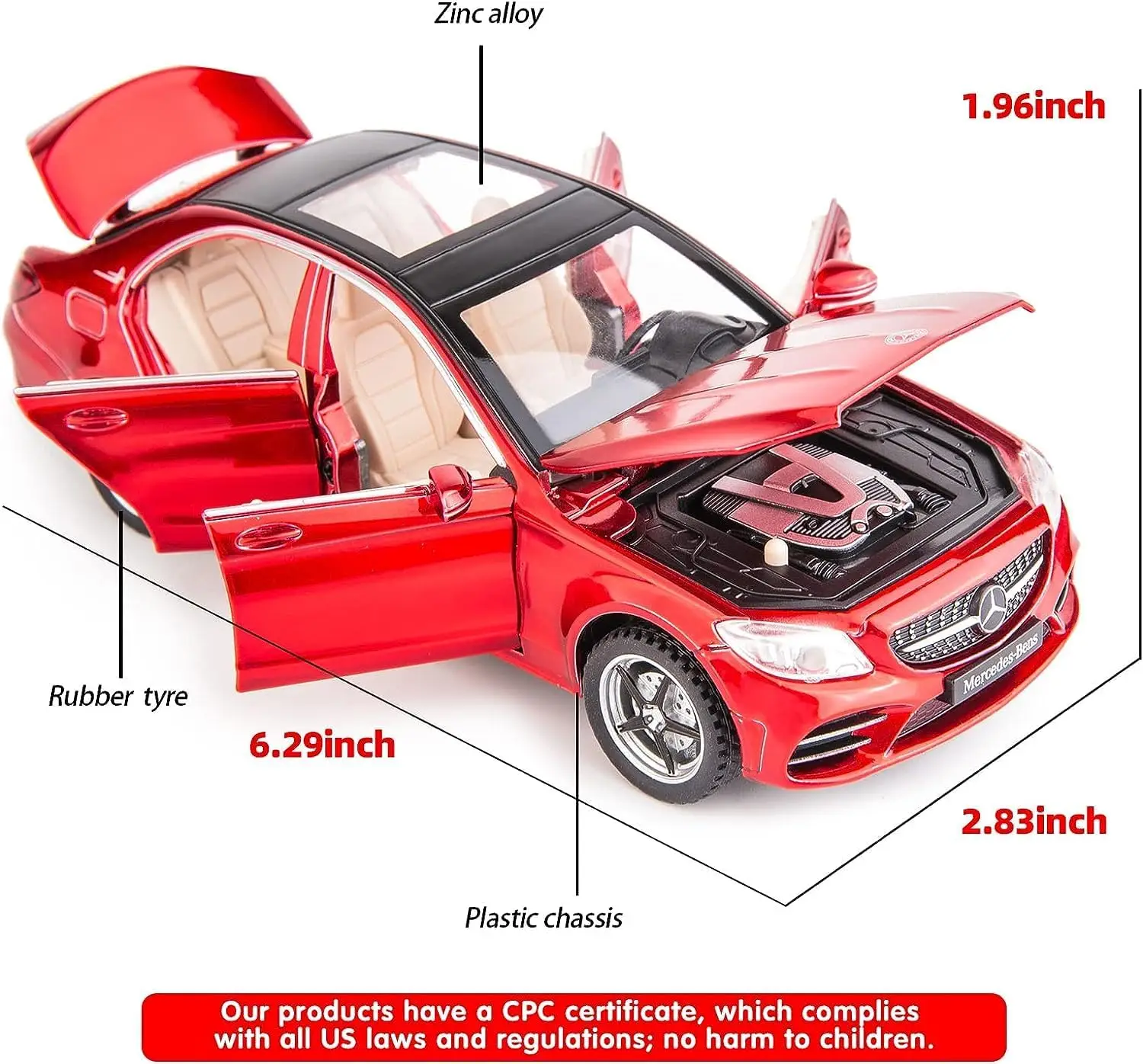 Die-Cast Car Wight Mercedes Benz 1/24 view 6