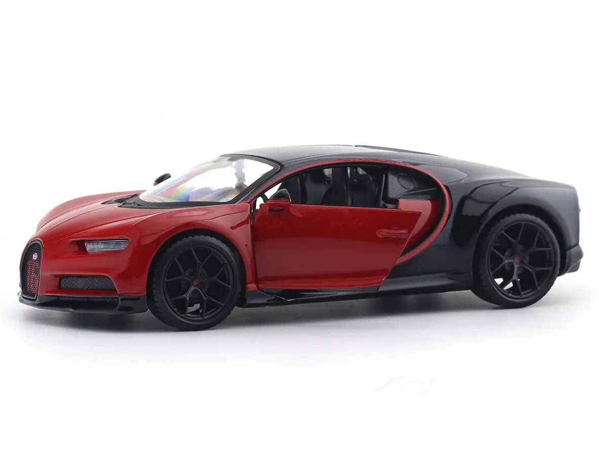 Bugatti Chiron Sport Red 1:24 Maisto with Acrylic Case Licensed Diecast Scale Model Car Collectible view 5