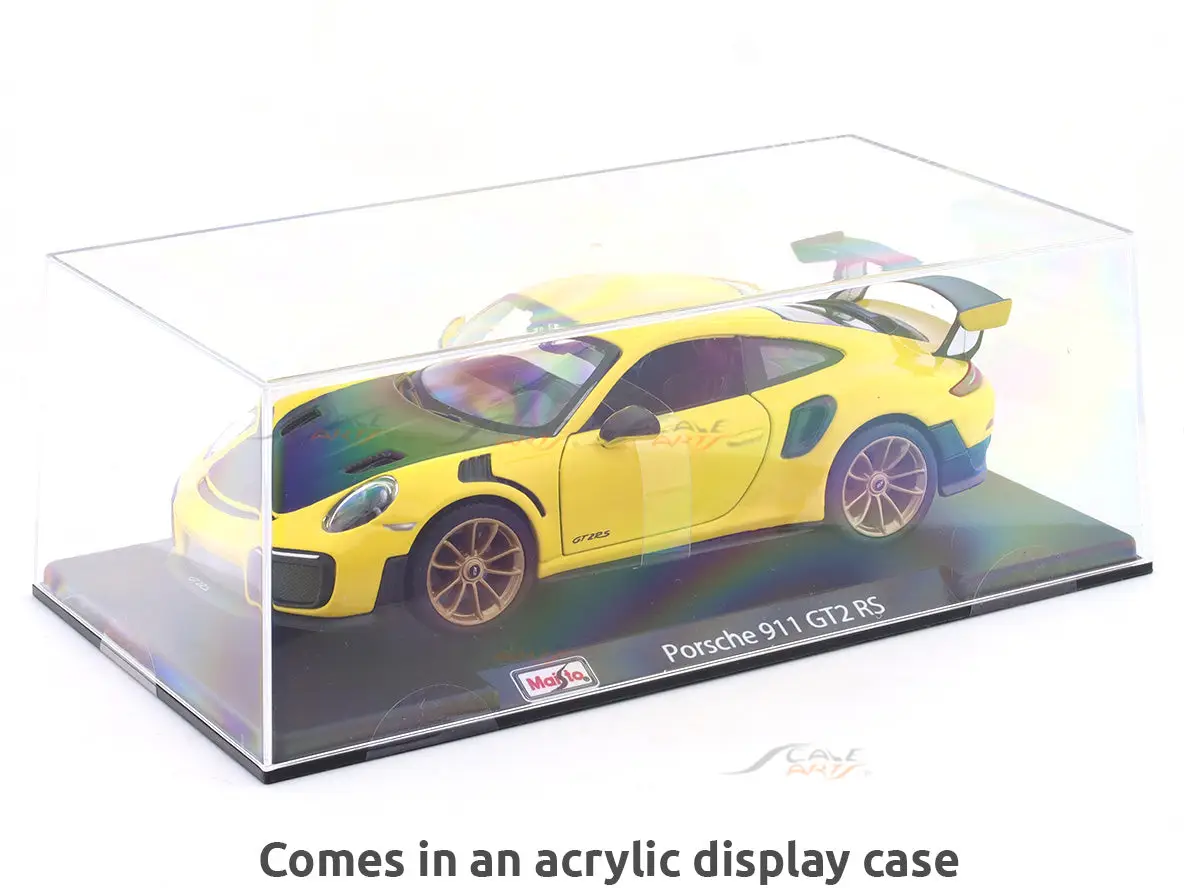 Porsche 911 GT2 RS with Acrylic Case 1:24 Maisto Licensed Diecast Scale Model Car Collectible view 2