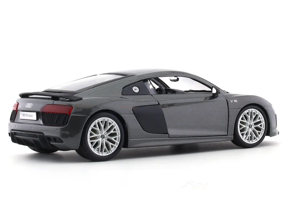 Audi R8 V10 Plus grey 1:24 Maisto licensed diecast Scale Model car view 2