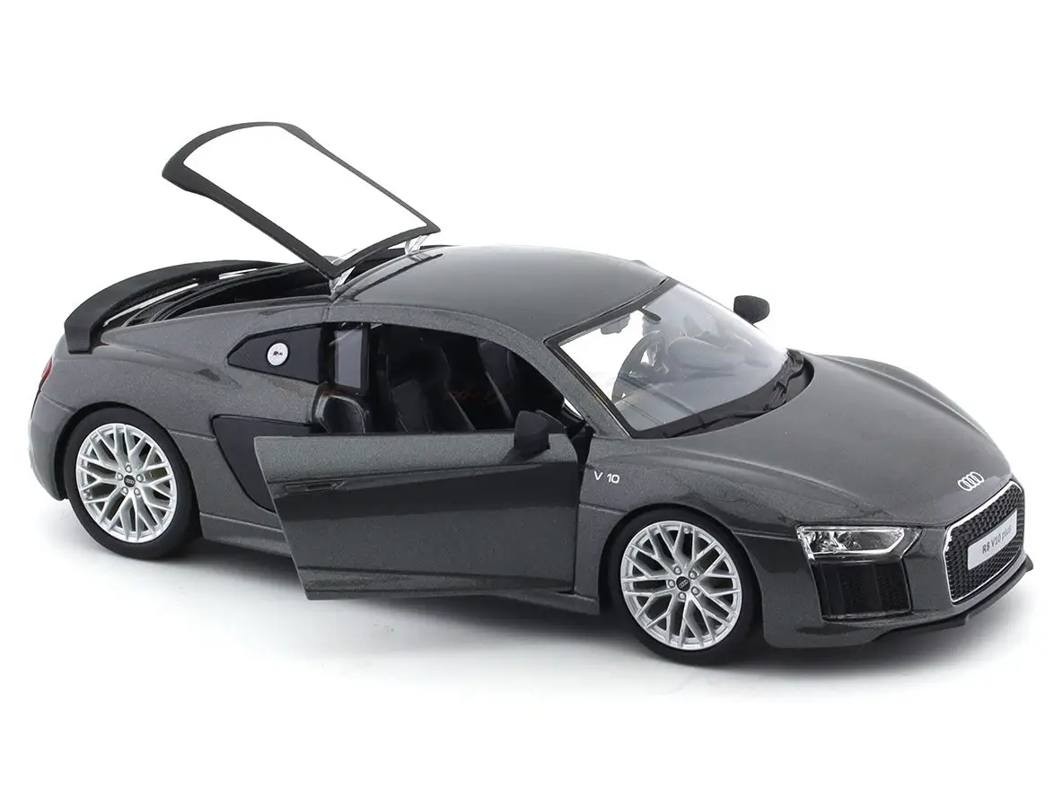 Audi R8 V10 Plus grey 1:24 Maisto licensed diecast Scale Model car view 6