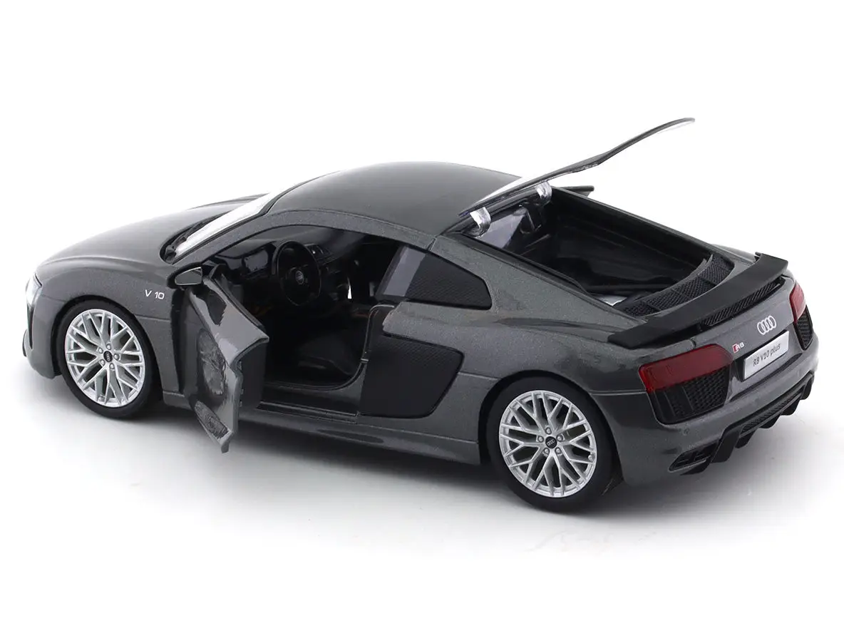 Audi R8 V10 Plus grey 1:24 Maisto licensed diecast Scale Model car view 7