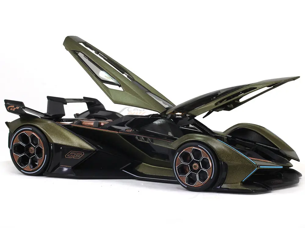 Lamborghini V12 Vision GT green 1:18 Maisto diecast Scale Model car view 2