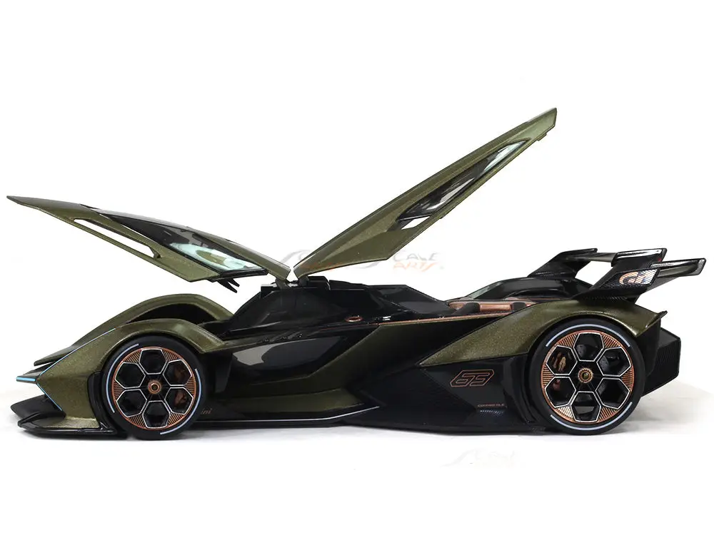 Lamborghini V12 Vision GT green 1:18 Maisto diecast Scale Model car view 3
