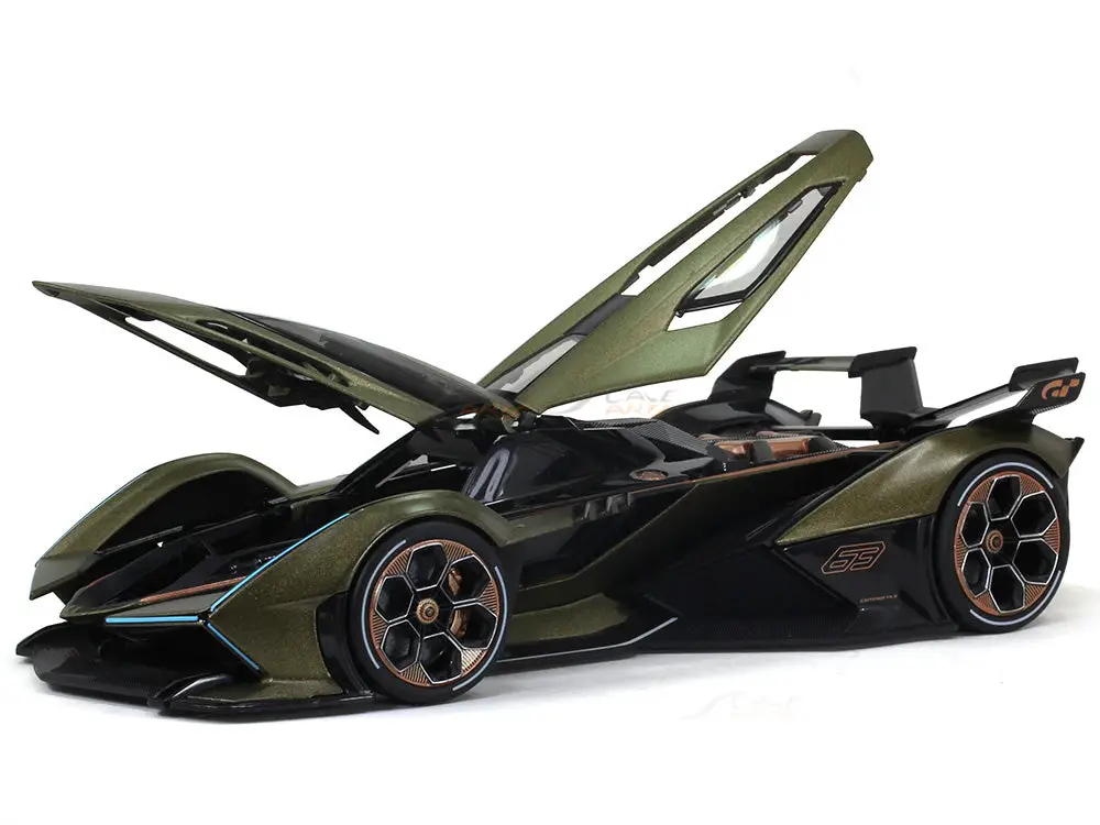 Lamborghini V12 Vision GT green 1:18 Maisto diecast Scale Model car view 4