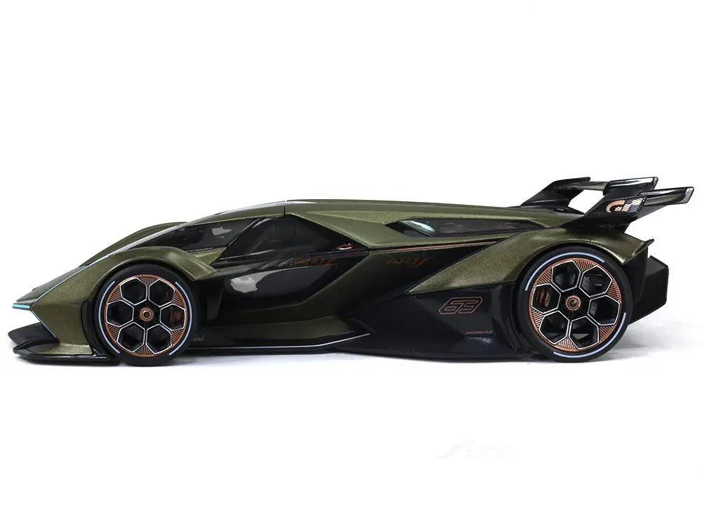 Lamborghini V12 Vision GT green 1:18 Maisto diecast Scale Model car view 7