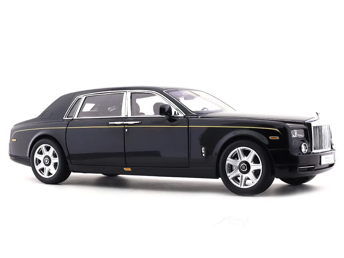2012 Rolls-Royce Phantom EWB black 1:18 Kyosho licensed diecast scale model car collectible view 2