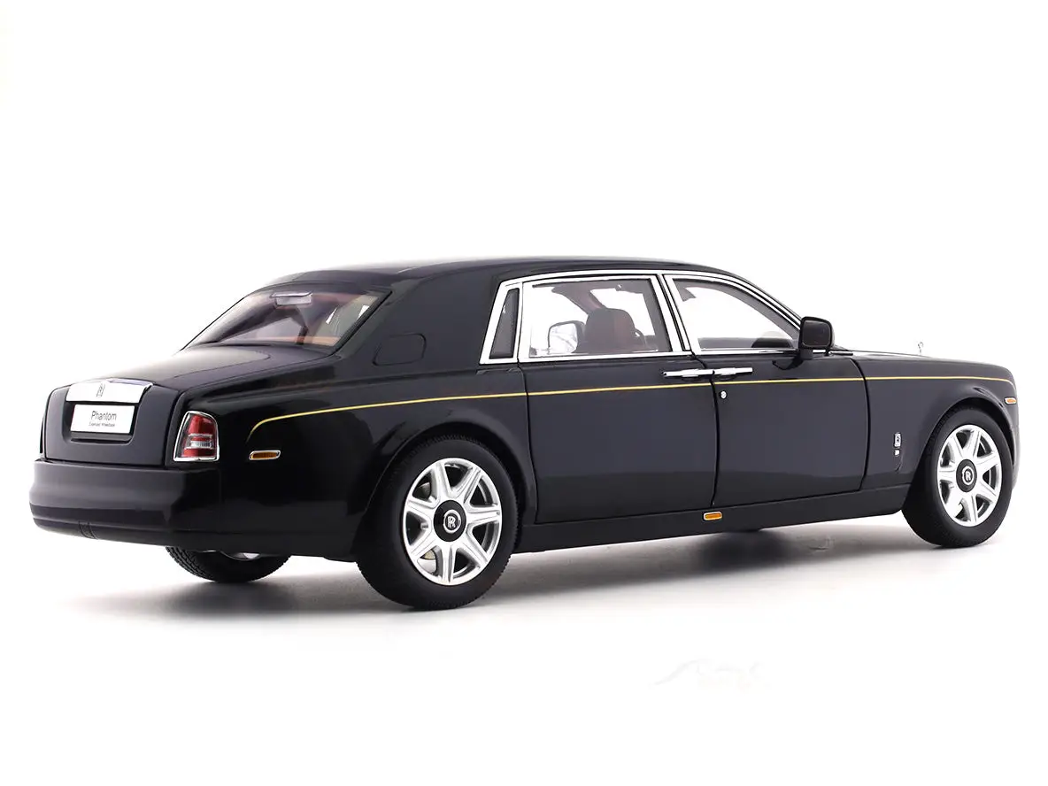 2012 Rolls-Royce Phantom EWB black 1:18 Kyosho licensed diecast scale model car collectible view 4