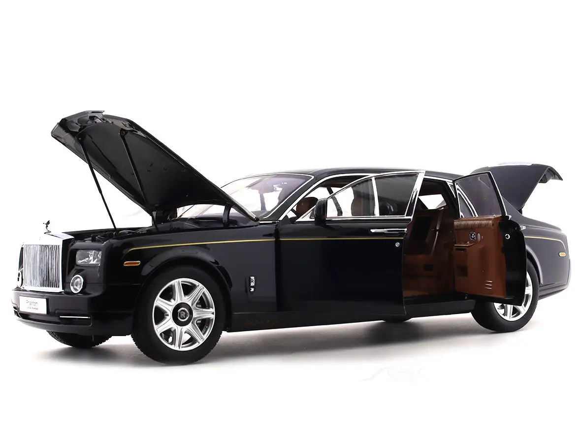 2012 Rolls-Royce Phantom EWB black 1:18 Kyosho licensed diecast scale model car collectible view 7