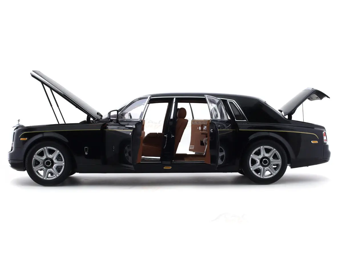 2012 Rolls-Royce Phantom EWB black 1:18 Kyosho licensed diecast scale model car collectible view 8