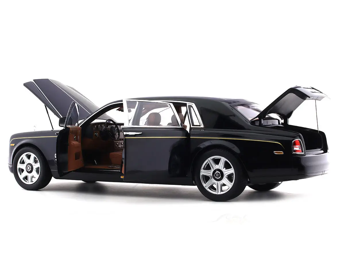 2012 Rolls-Royce Phantom EWB black 1:18 Kyosho licensed diecast scale model car collectible view 9