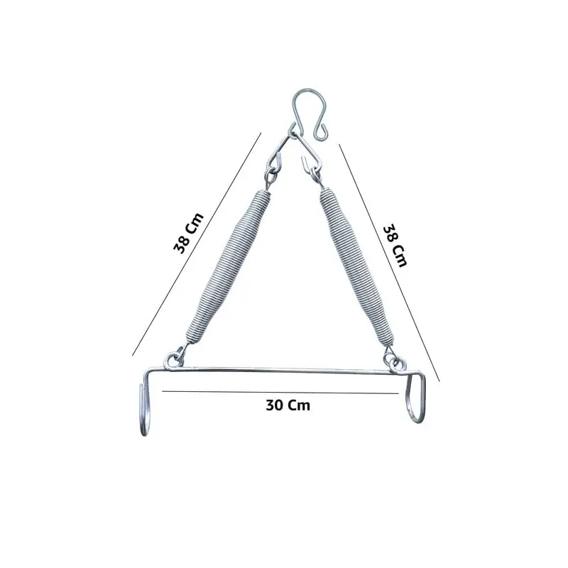 Cradle Spring | Jhula Spring | Capacity Up to 20 Kg | Stainless Steel | Suitable for Newborns (Infants) up to 4 Years | Silver (White) | Dimensions: 20 x 5 x 8.65 Centimeters view 2