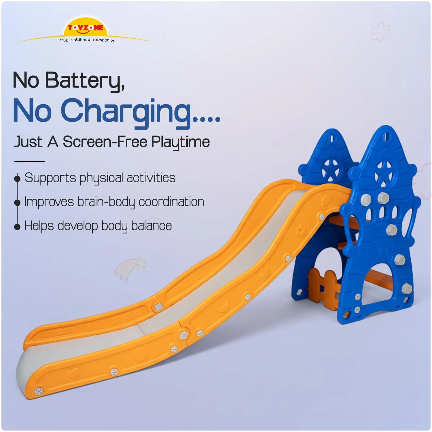 Toyzone Star Fish Castle Slide for Kids | Baby Play Slide | Indoor & Outdoor Kids Slider | Easy Assembly | Safe Rounded Design | BIS Certified|Made in India|Kids Slide for 2-12 Years, Upto 70 kgs view 5