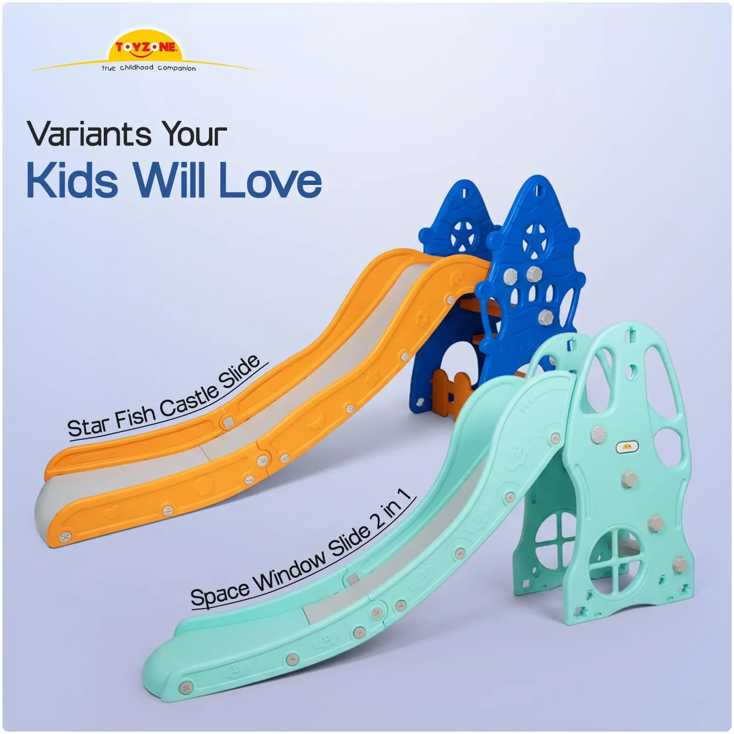 Toyzone Star Fish Castle Slide for Kids | Baby Play Slide | Indoor & Outdoor Kids Slider | Easy Assembly | Safe Rounded Design | BIS Certified|Made in India|Kids Slide for 2-12 Years, Upto 70 kgs view 9
