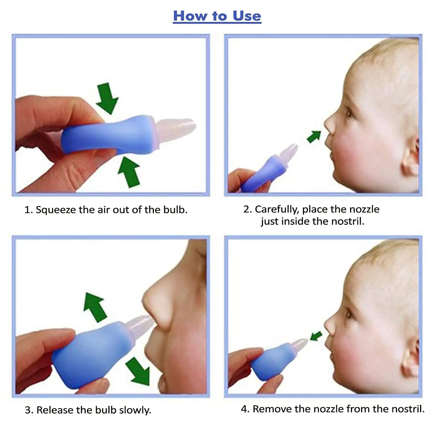 BeeBaby Nose Cleaner, Nasal Aspirator with Silicone Nozzle for new born Infants -100% BPA Free, 3 Months+ (BB-P-NSC01) view 2