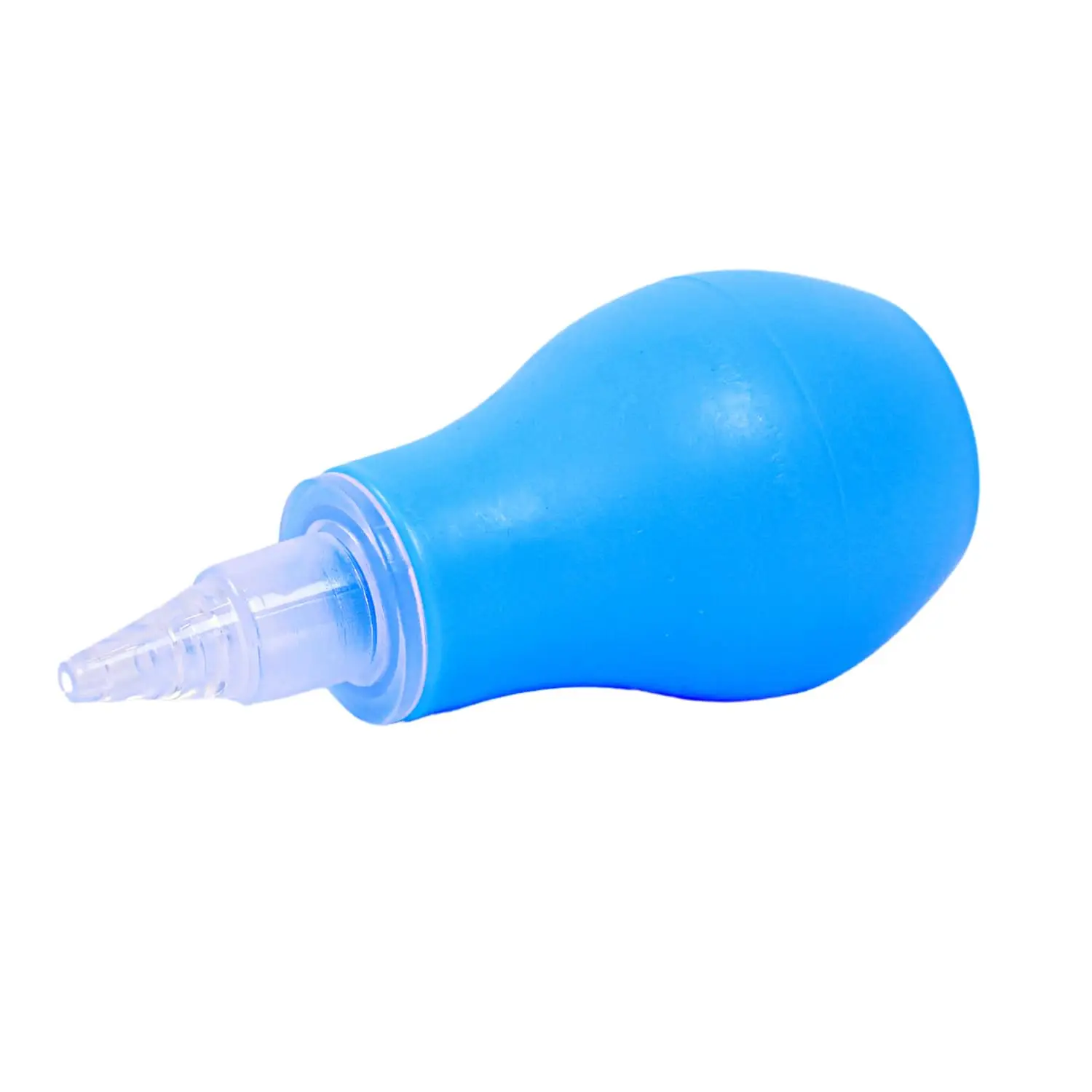 Baby Nasal Aspirator - Nose Cleaner for Newborn, Toddler & Kids | Mucus Remover & Sucker for Babies | BPA Free Soft Silicone Nozzle Essential | Squeezable Pump - Blue view 2