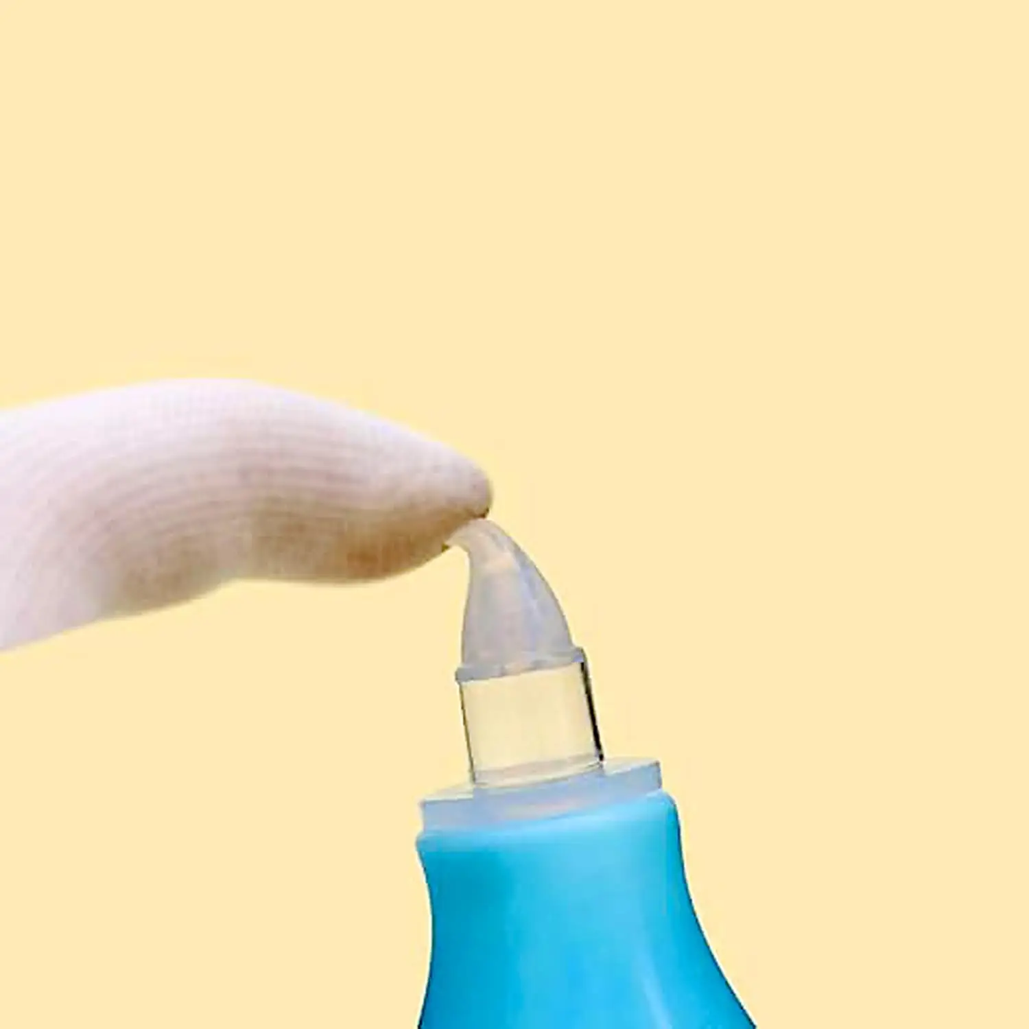 Baby Nasal Aspirator - Nose Cleaner for Newborn, Toddler & Kids | Mucus Remover & Sucker for Babies | BPA Free Soft Silicone Nozzle Essential | Squeezable Pump - Blue view 5
