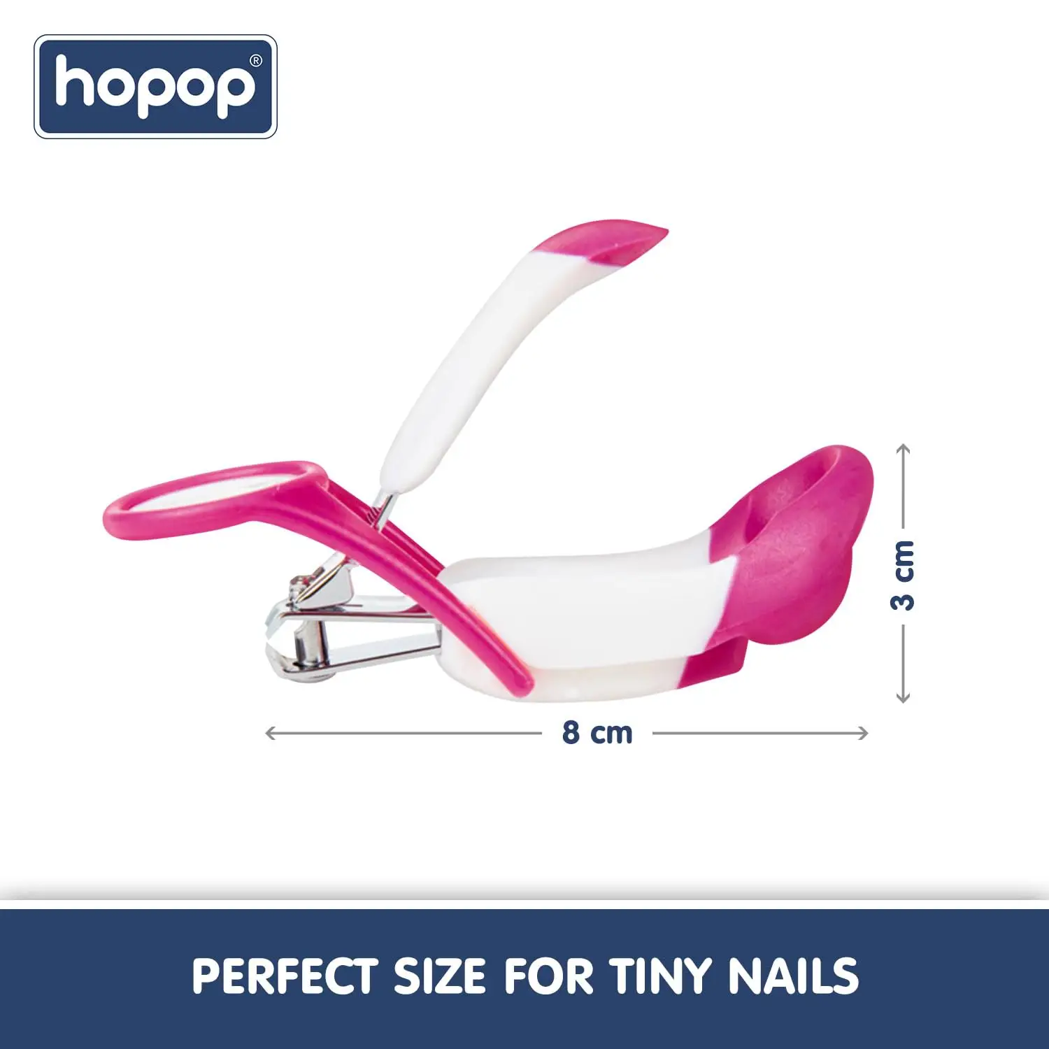 Nail Clipper with Magnifying Glass-Baby Nail Clipper, Infant Child Nail Care Tool with Magnifying Glass (pink ) view 2