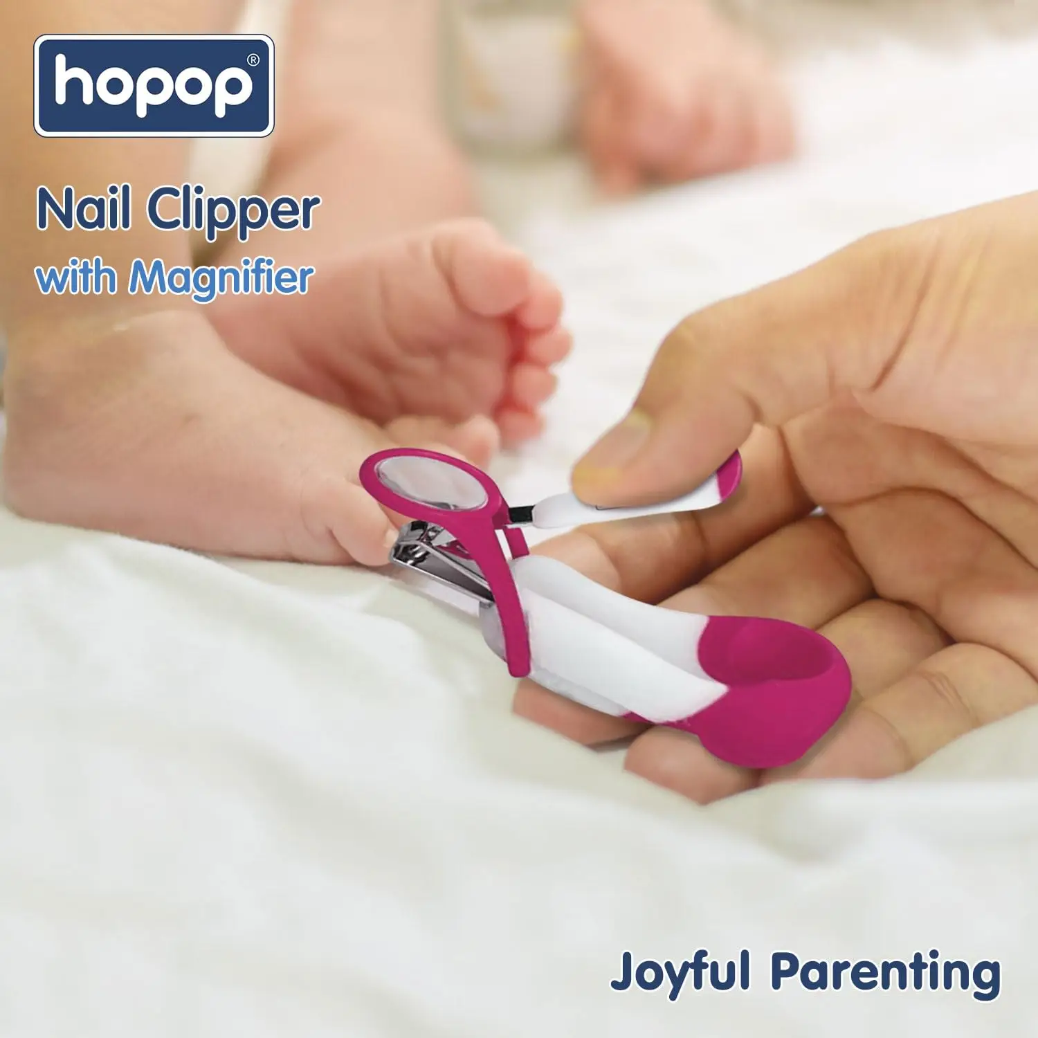 Nail Clipper with Magnifying Glass-Baby Nail Clipper, Infant Child Nail Care Tool with Magnifying Glass (pink ) view 6