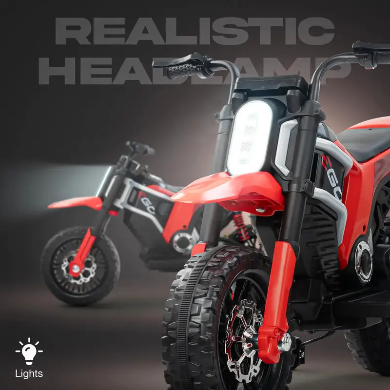 Baybee Motocross Electric Bike for Kids red view 4