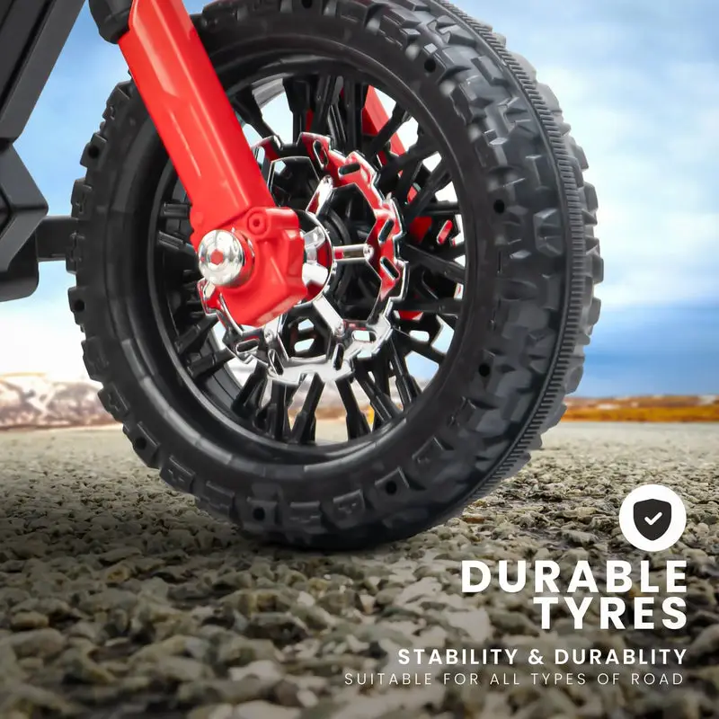 Baybee Motocross Electric Bike for Kids red view 6