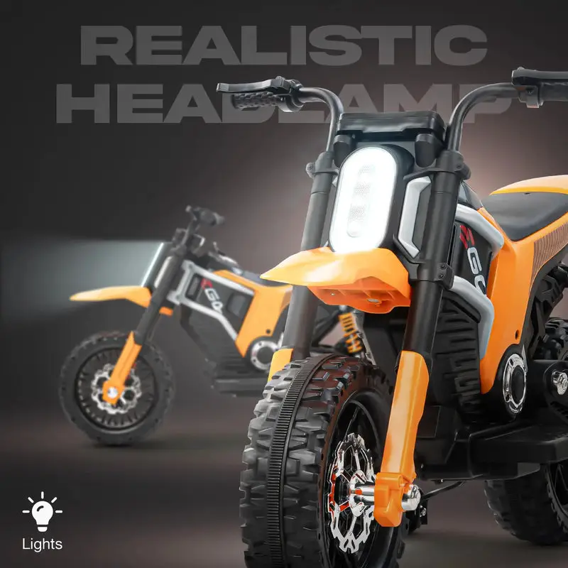 Baybee Motocross Electric Bike for Kids yellow view 4