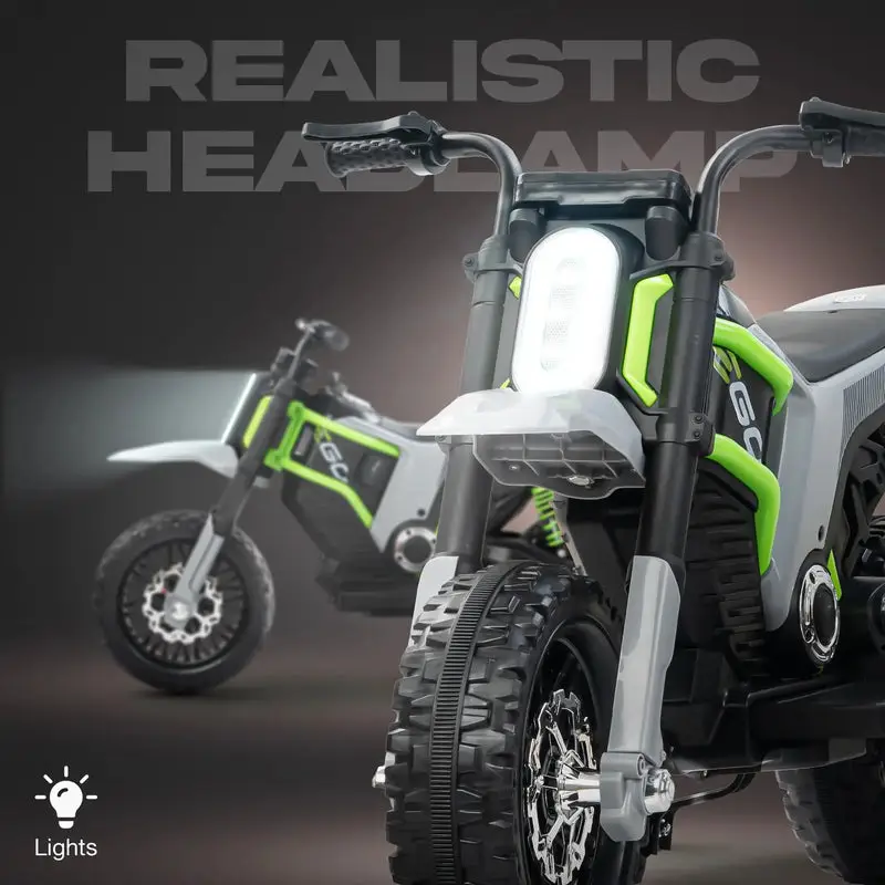 Baybee Motocross Electric Bike for Kids gray view 4