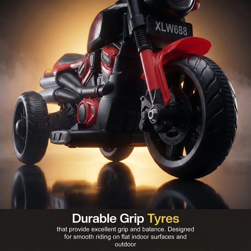 Baybee Ronin Battery Operated Bike for Kids red & black view 4