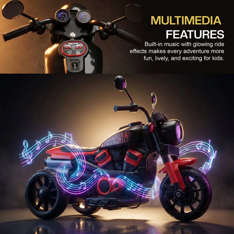 Baybee Ronin Battery Operated Bike for Kids red & black view 5