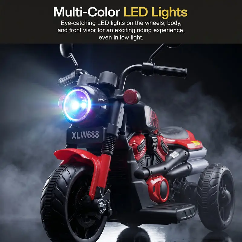 Baybee Ronin Battery Operated Bike for Kids red & black view 6