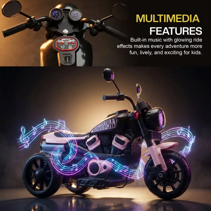 Harley Davidson Mini Bike black & wight view 5
