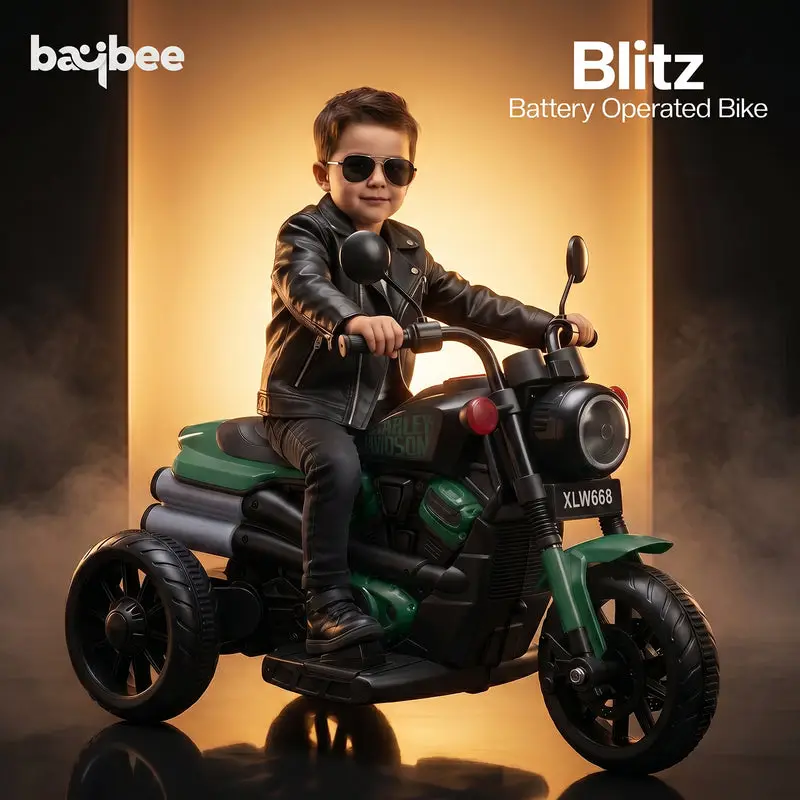 Baybee Ronin Battery Operated Bike for Kids black view 3