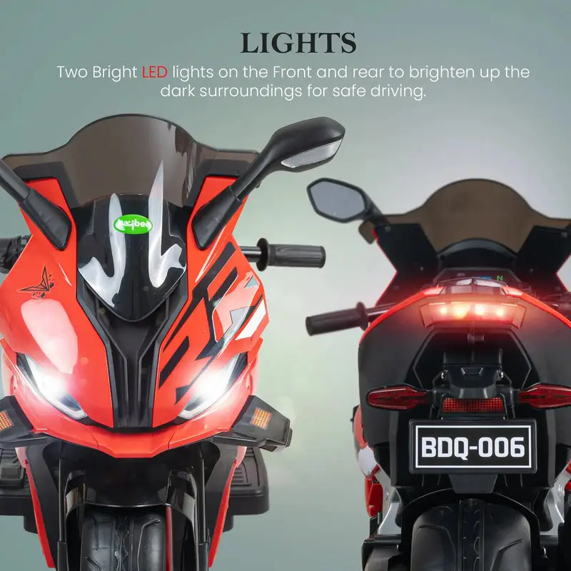 Baybee Agusta Battery Operated Bike for Kids red view 6