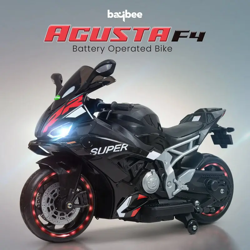 Baybee Agusta Battery Operated Bike for Kids black view 4
