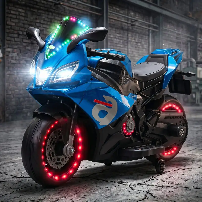 Baybee A7 Baby Electric Bike for Kids Rechargeable Battery Bike blue view 3