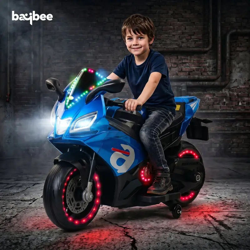 Baybee A7 Baby Electric Bike for Kids Rechargeable Battery Bike blue view 9