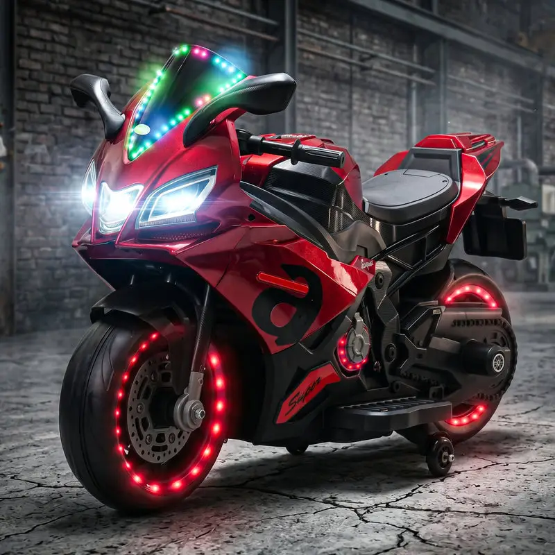 Baybee A7 Baby Electric Bike for Kids Rechargeable Battery Bike red view 3