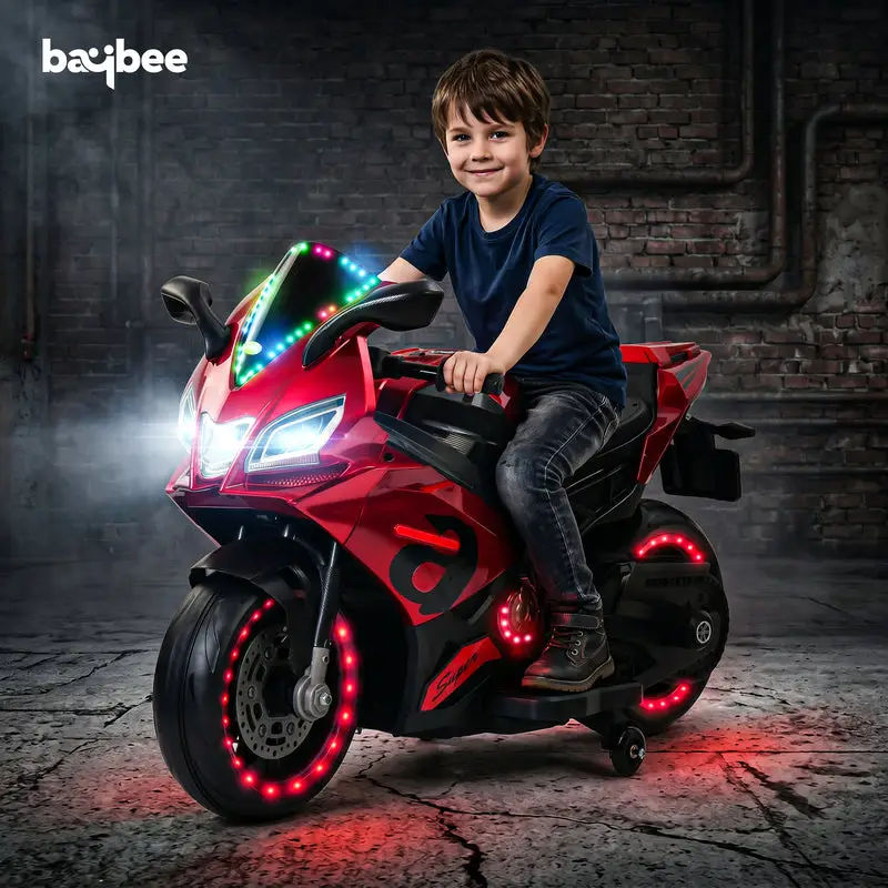 Baybee A7 Baby Electric Bike for Kids Rechargeable Battery Bike red view 5