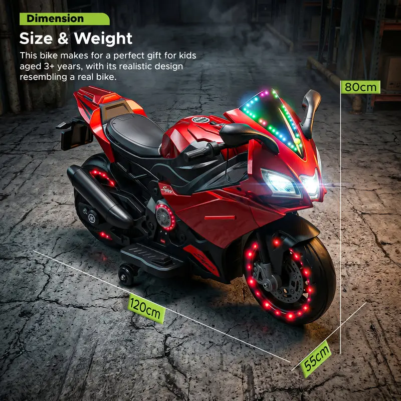 Baybee A7 Baby Electric Bike for Kids Rechargeable Battery Bike red view 6