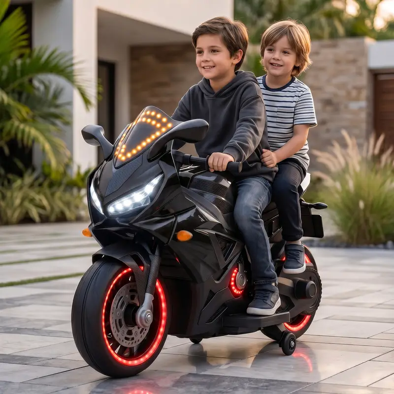Baybee NinjaX Baby Electric Bike for Kids BLACK