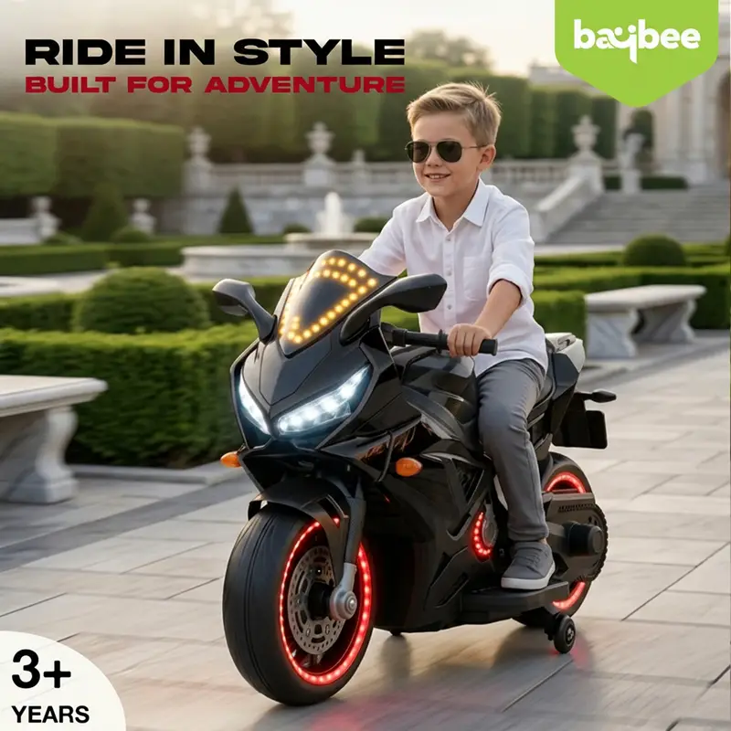 Baybee NinjaX Baby Electric Bike for Kids BLACK view 2