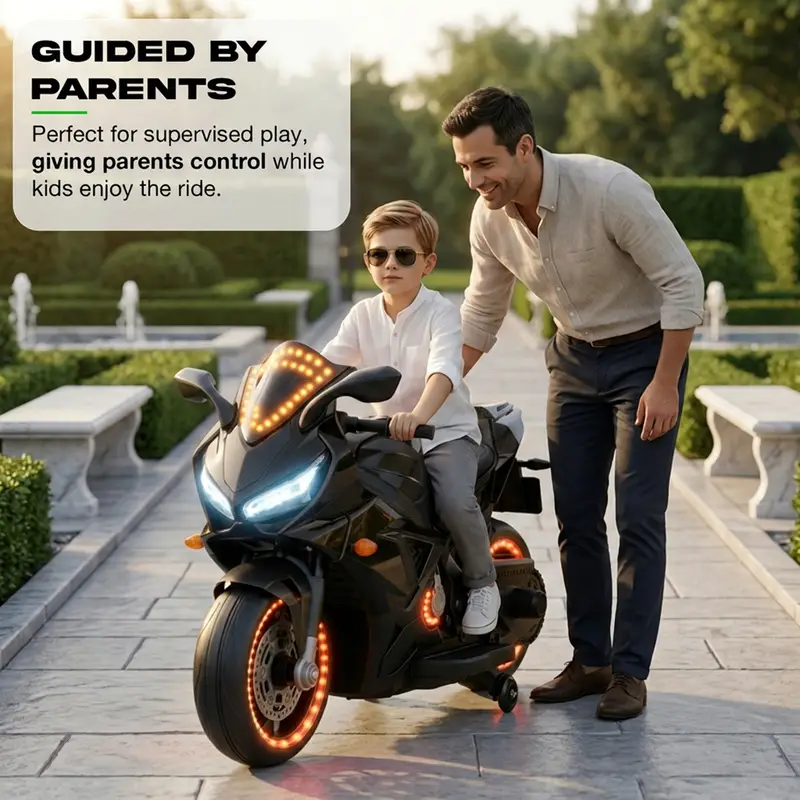 Baybee NinjaX Baby Electric Bike for Kids BLACK view 3