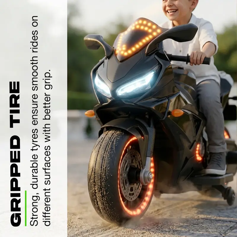 Baybee NinjaX Baby Electric Bike for Kids BLACK view 6