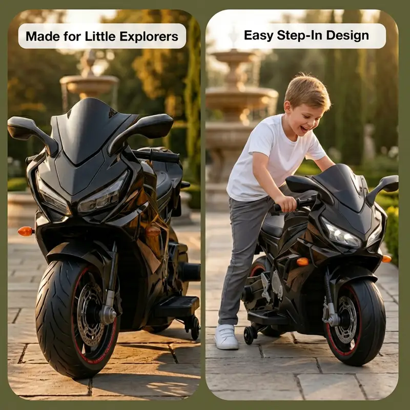 Baybee NinjaX Baby Electric Bike for Kids BLACK view 9