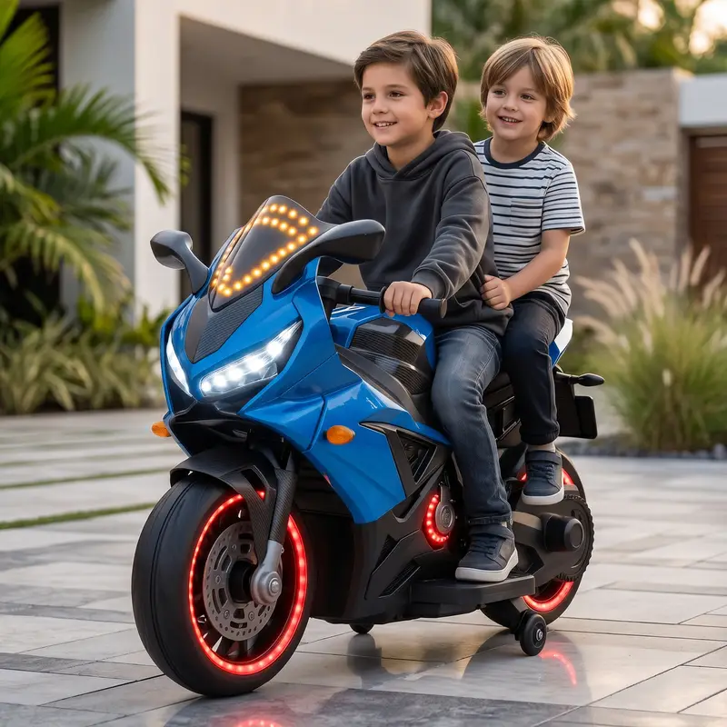 Baybee NinjaX Baby Electric Bike for Kids BLUE