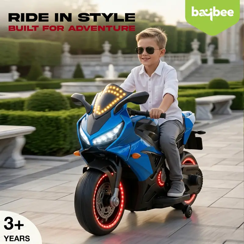 Baybee NinjaX Baby Electric Bike for Kids BLUE view 2