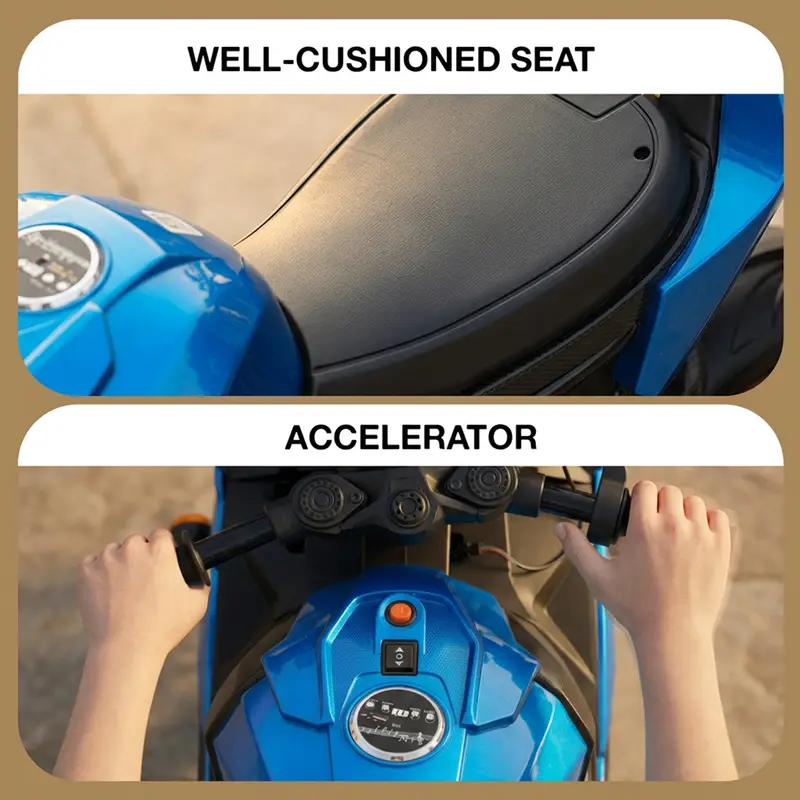 Baybee NinjaX Baby Electric Bike for Kids BLUE view 8