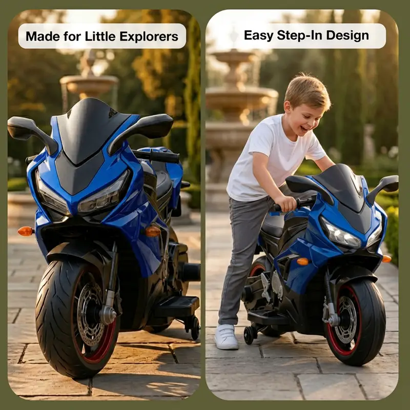 Baybee NinjaX Baby Electric Bike for Kids BLUE view 9