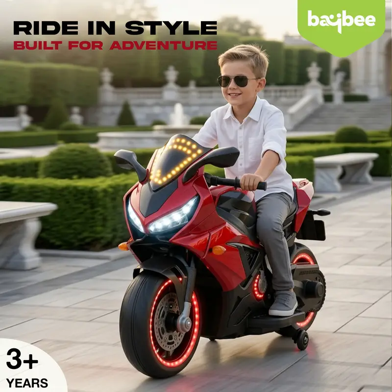 Baybee NinjaX Baby Electric Bike for Kids RED view 2