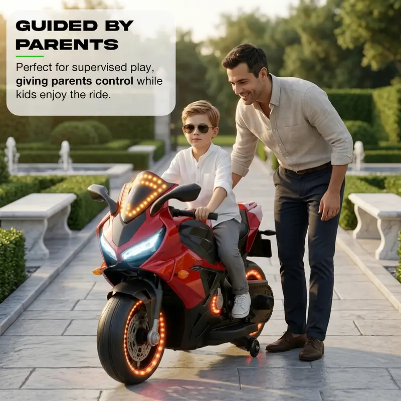 Baybee NinjaX Baby Electric Bike for Kids RED view 3